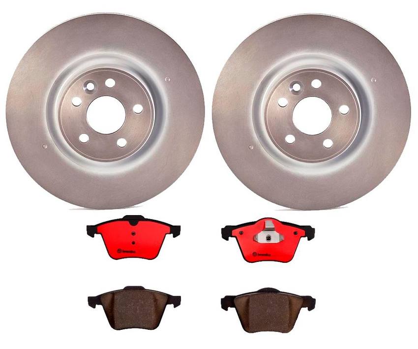 Volvo Brakes Kit - Brembo Pads and Rotors Front (336mm) (Ceramic) 31200229 - Brembo 1534391KIT